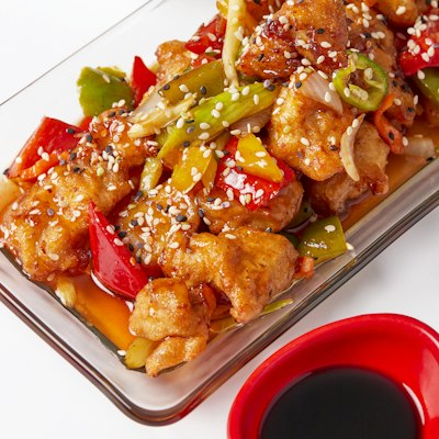 Crispy pork in sweet and sour sauce